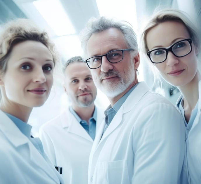 group of medical experts looking at the camera